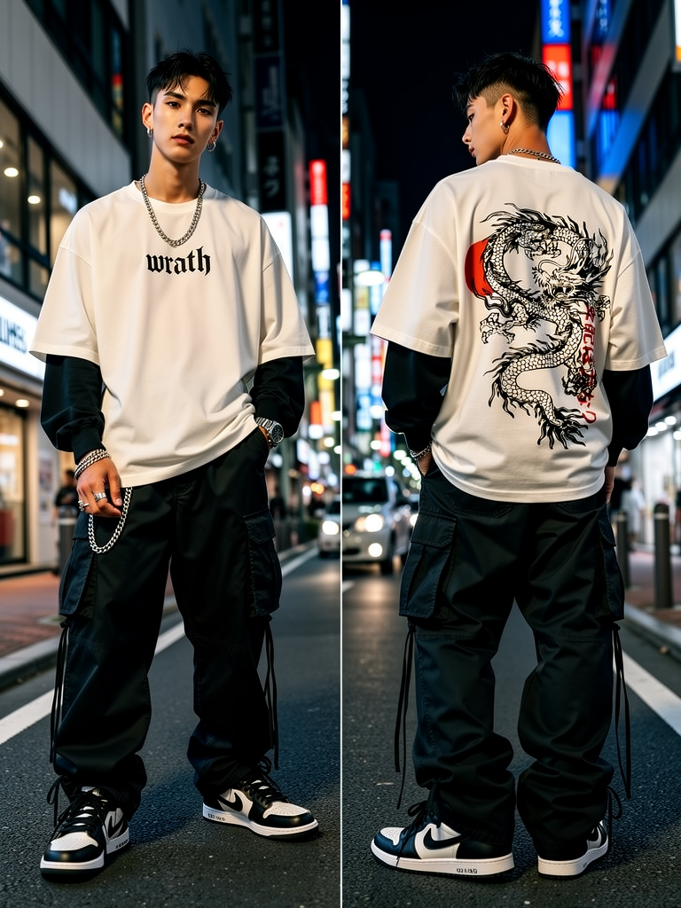 Sin of Wrath – Oversized Layered T-Shirt