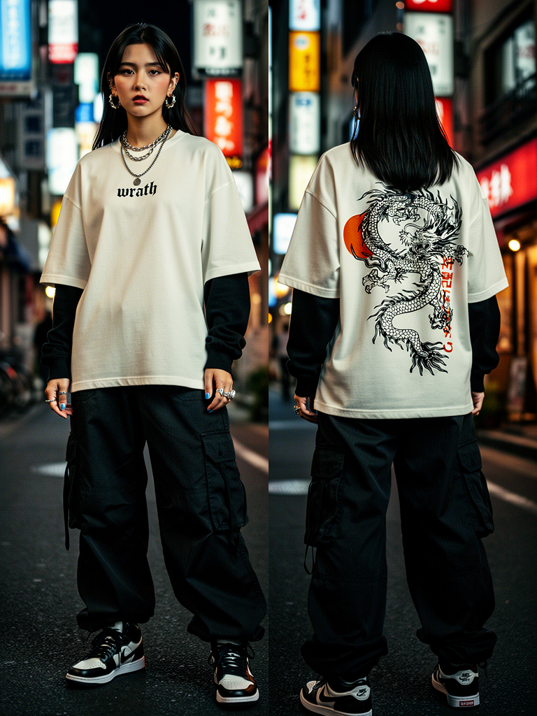 Sin of Wrath – Oversized Layered T-Shirt