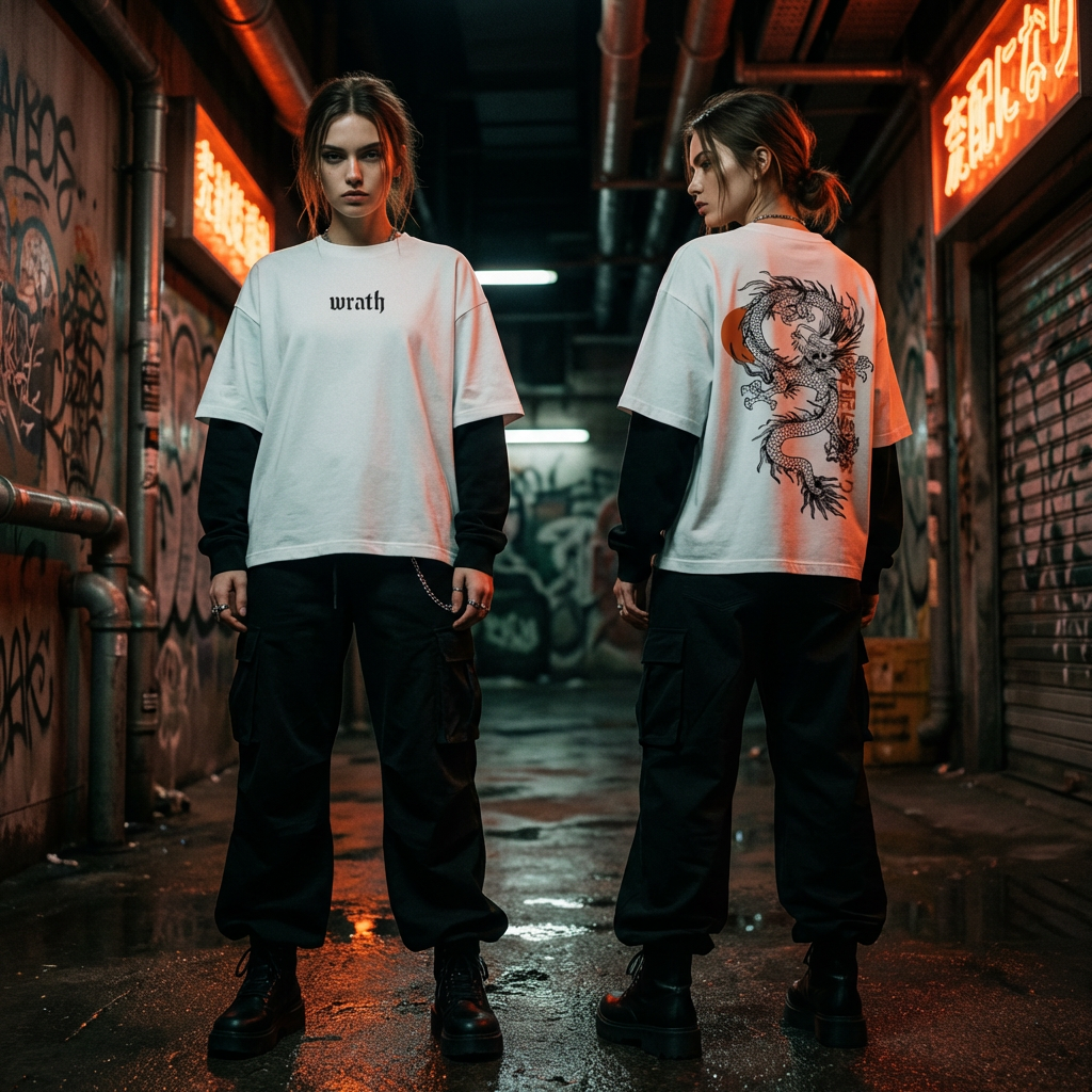 Sin of Wrath – Oversized Layered T-Shirt