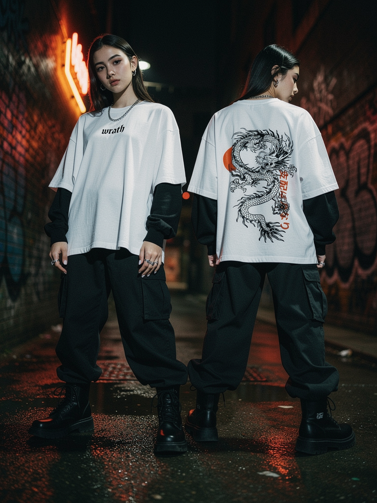 Sin of Wrath – Oversized Layered T-Shirt