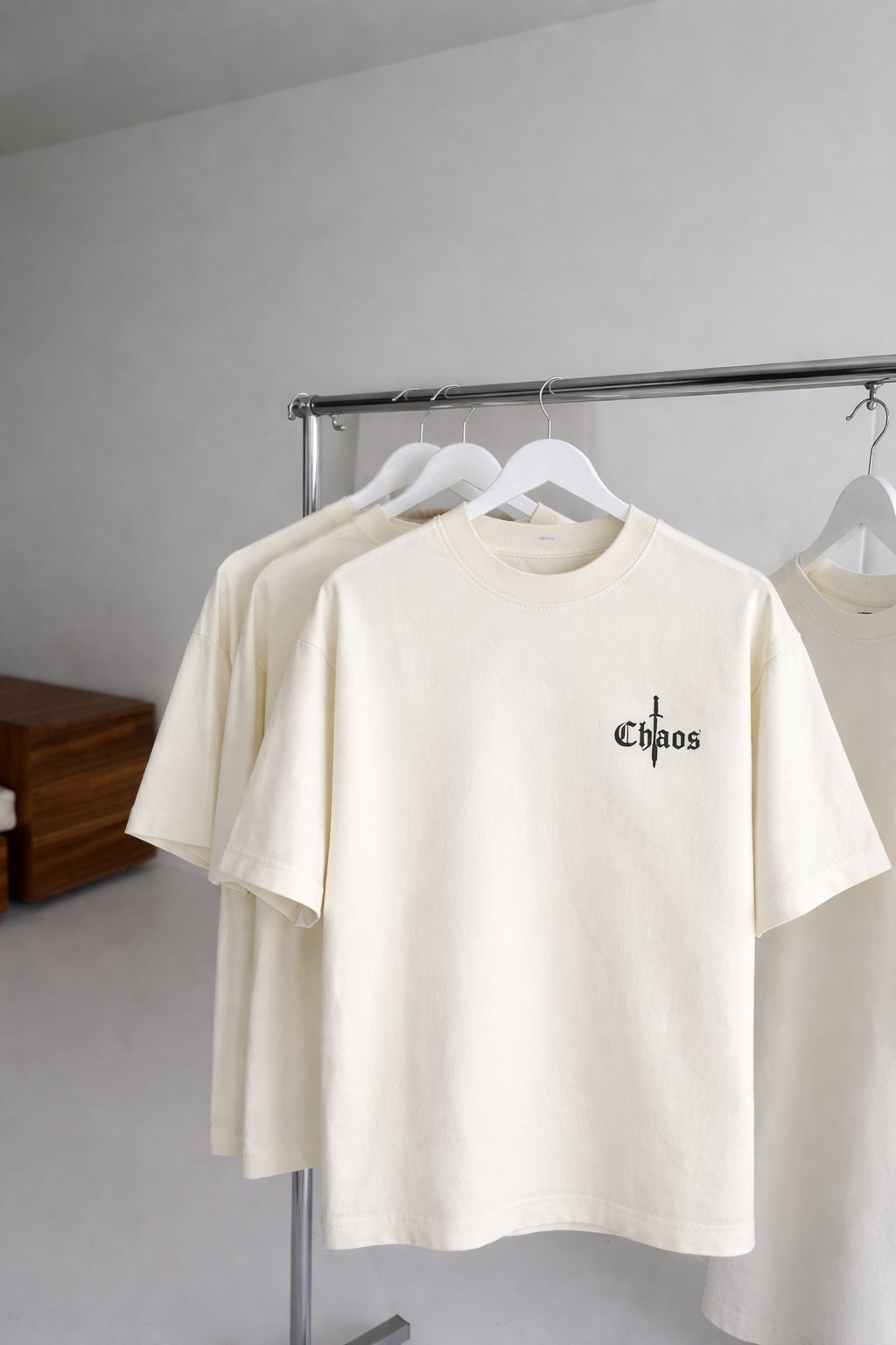 Chaos Embroidery oversized t-shirt — premium embroidered streetwear India by XTREET